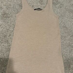 Blush Sleeveless Ribbed Tank Top